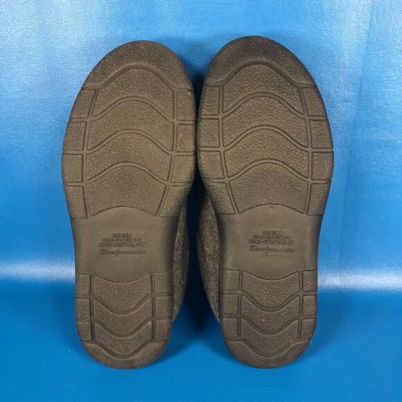 Dearfoams Men's Thompson Wool Blend Slip on Slippers - Charcoal - 9/10 - Picture 7 of 9